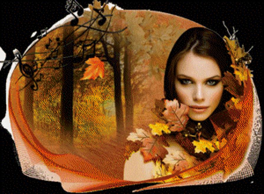 Осень - девушка - предпросмотр