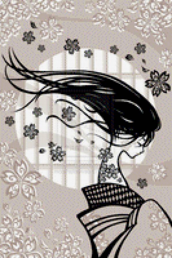 Японка - женщина, девушка, волосы, восток - предпросмотр