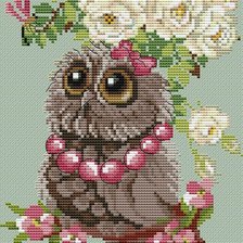 Схема вышивки «Совенок весна»