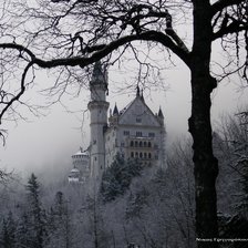 Схема вышивки «зимний замок»