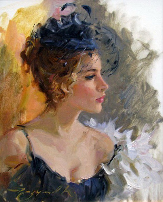 девушка в шляпке - девушки - оригинал