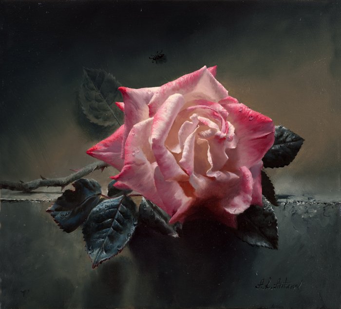 Aleksej Antonow - roze w malarstwie - оригинал