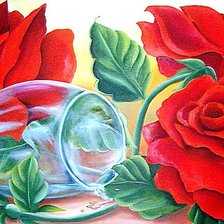 Схема вышивки «Ваза и розы»