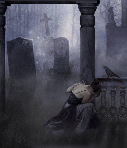 Отчаяние - готика, кладбище, девушка - оригинал