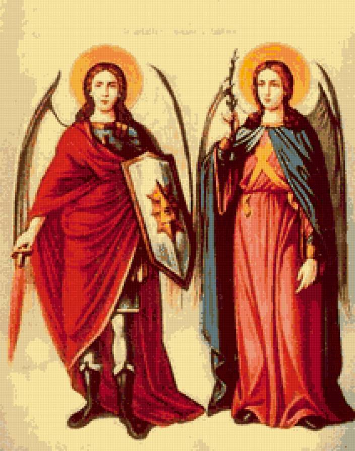 Архангелы Михаил и Гавриил - иконы - предпросмотр