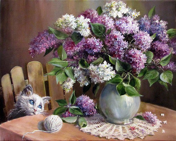 влюбленная кошечка - мир животных (кошки) - оригинал