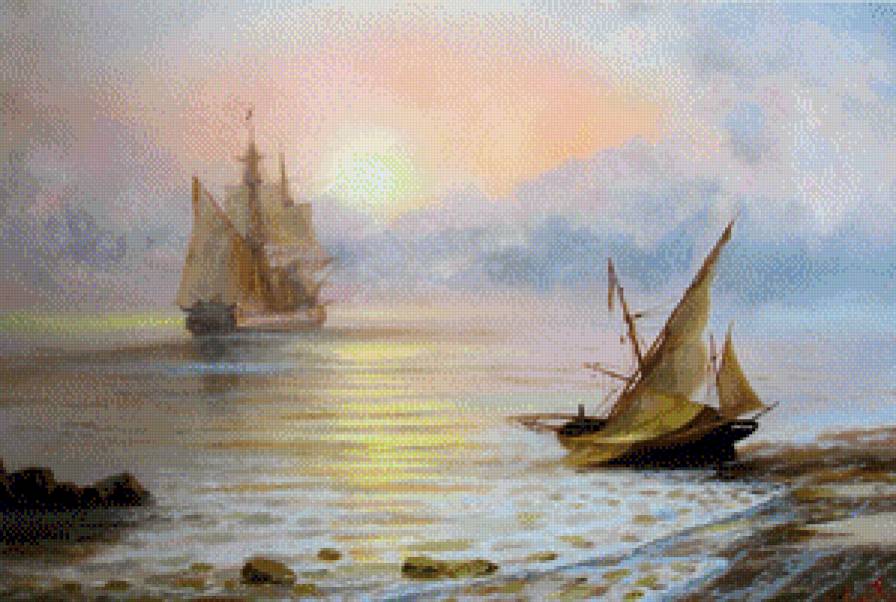 берег моря - берег, море - предпросмотр