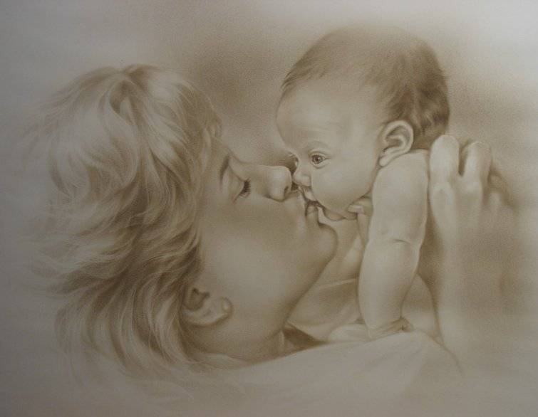 MADRE Y HIJO 3 - madre bebe - оригинал