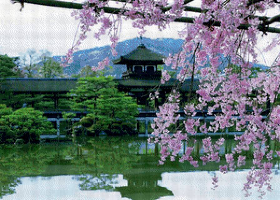 японские мотивы - природа япония пагода - предпросмотр