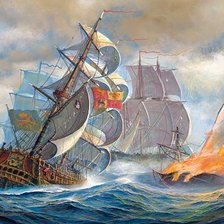 Схема вышивки «морской бой»