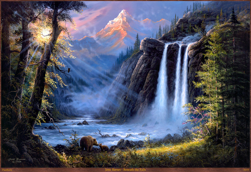 медвежий водопад - водопад, горы, пейзаж - оригинал