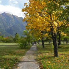 Схема вышивки «осень в горах»