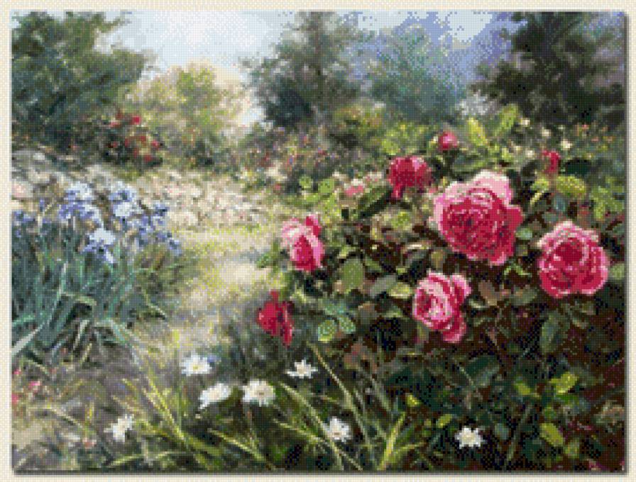 Bill Inman - roze w malarstwie, irysy - предпросмотр