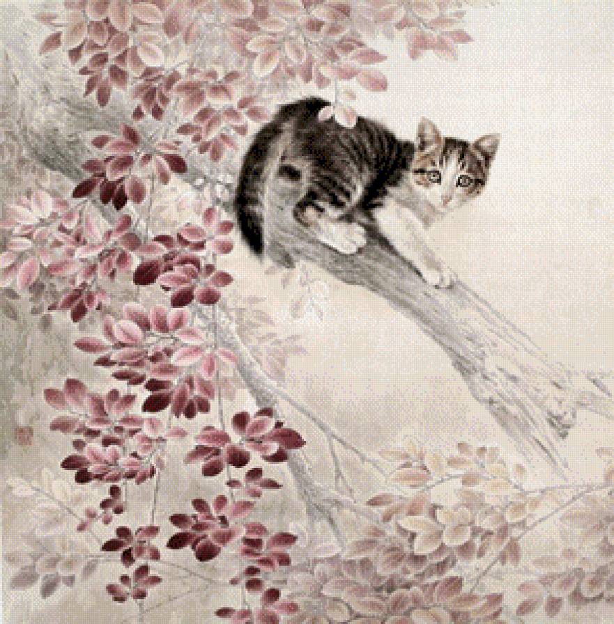 испуганный котенок - кошки - предпросмотр