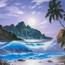 Схема вышивки «Закат на море»