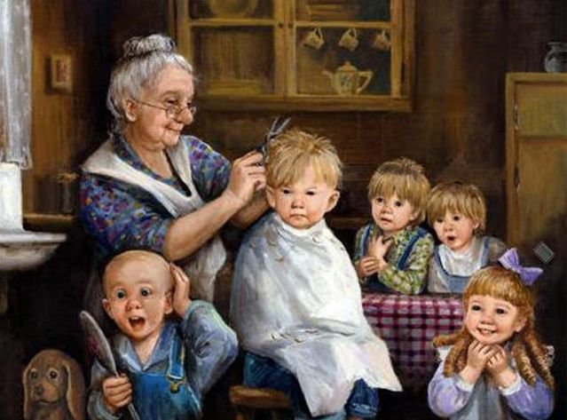 abuela y ninos - abuela - оригинал