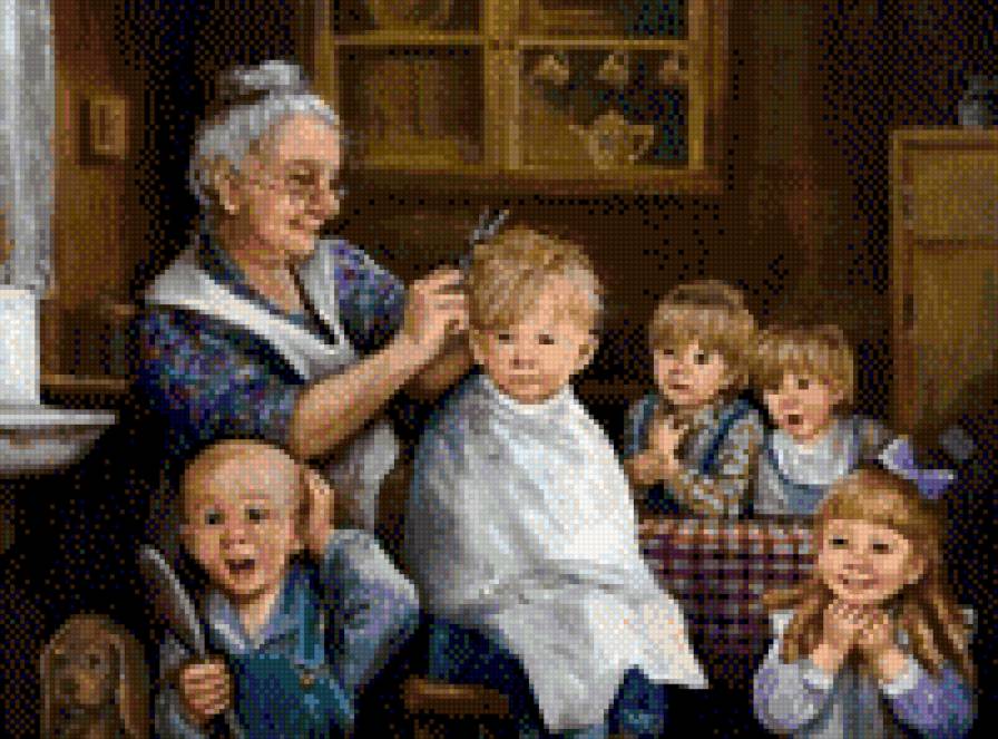 abuela y ninos - abuela - предпросмотр