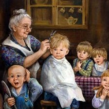 Схема вышивки «abuela y ninos»