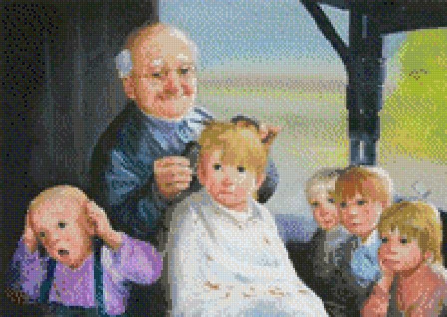 abuelo y ninos - предпросмотр