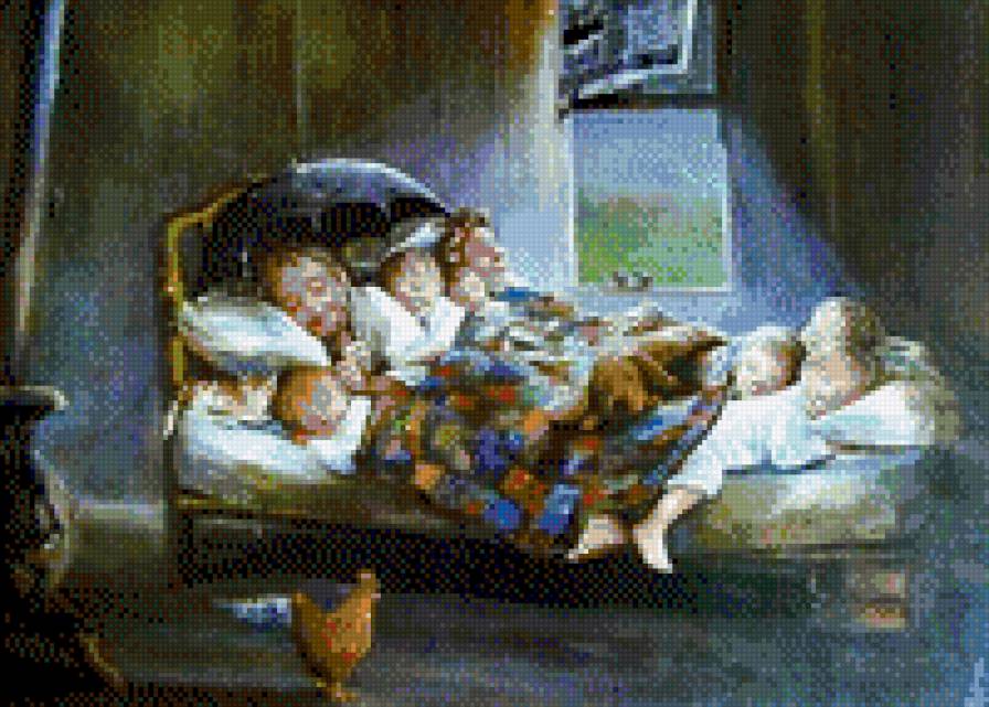 familia, cama - familia abuelos - предпросмотр