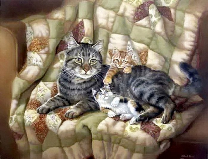 мама кошка - кошки - оригинал