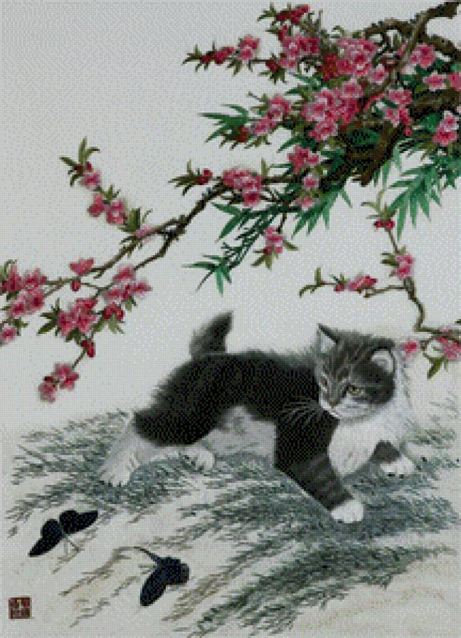 черный котенок - кошки - предпросмотр