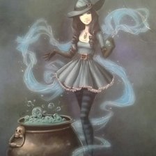 Схема вышивки «ведьмочка»