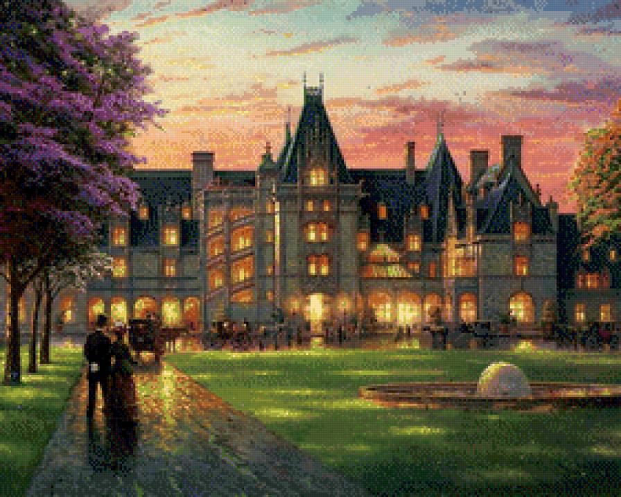 замок - томас кинкейд, вечер, архитектура - предпросмотр