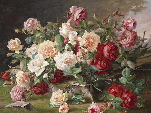 Розы - цветы, букет, розы, картина - оригинал