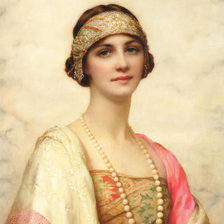 Оригинал схемы вышивки «женский портрет» (№615685)