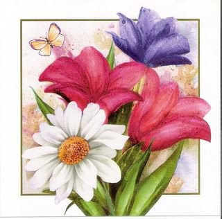 акварель - букет, цветы - оригинал