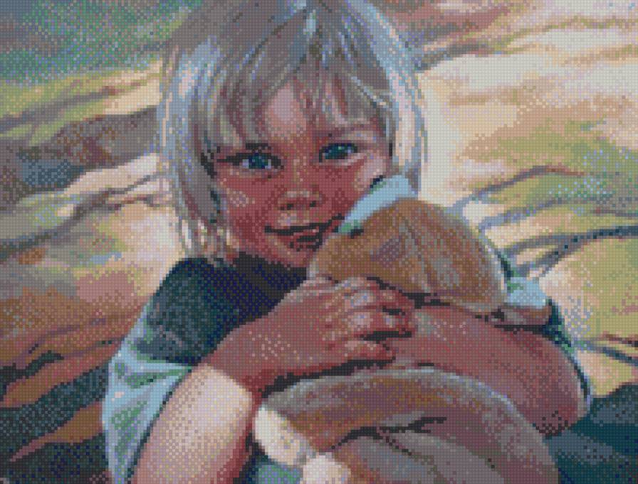 NINO CON PELUCHE - nino bebe - предпросмотр