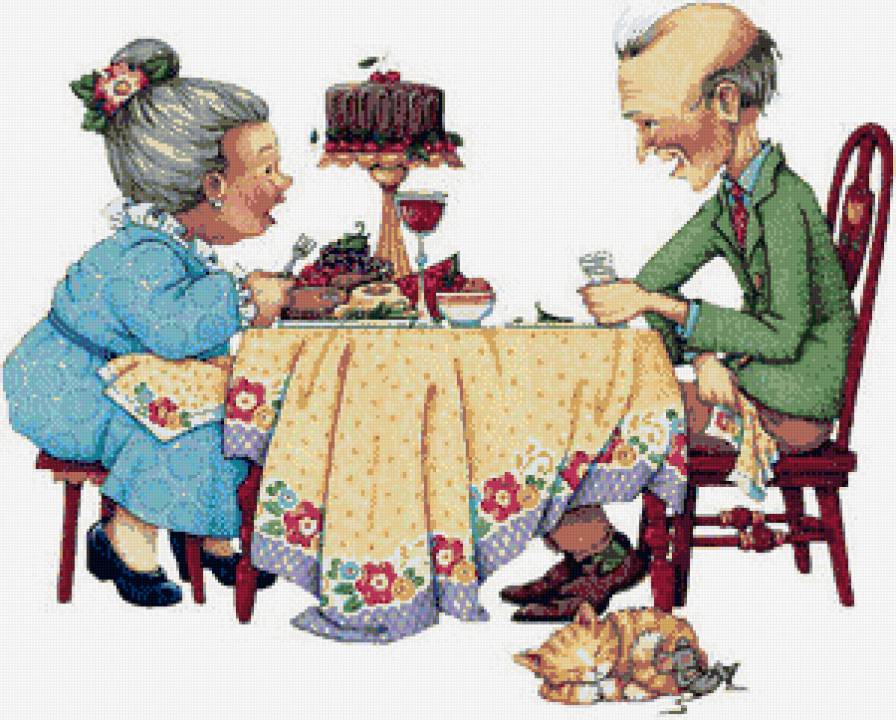 Бабушка рядышком с дедушкой. - предпросмотр