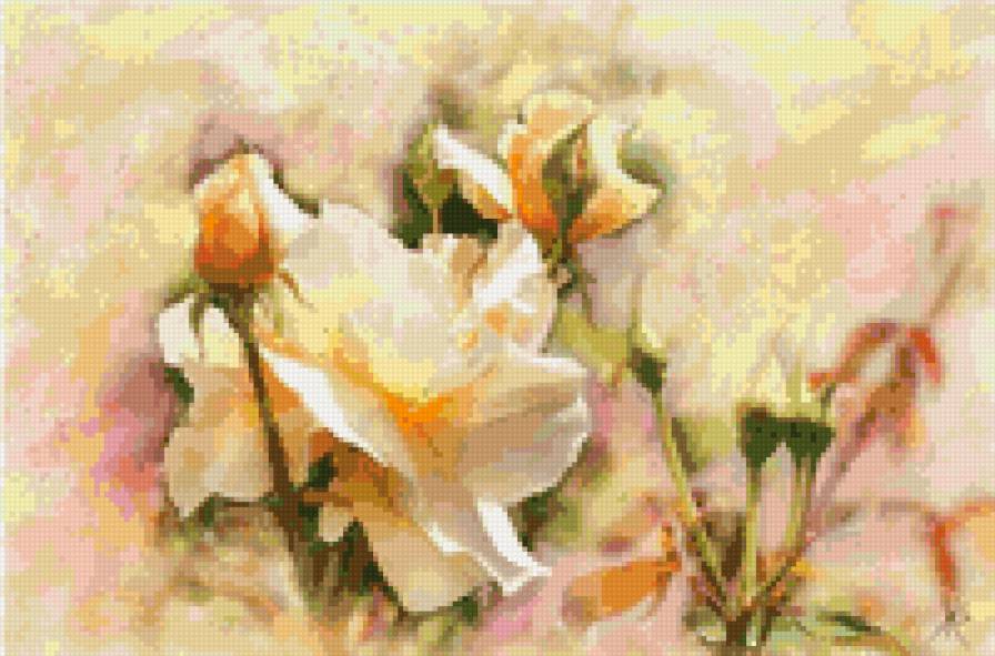 акварельная роза - красота, цветы - предпросмотр