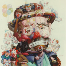 Схема вышивки «голова клоуна»