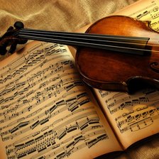 Оригинал схемы вышивки «скрипка и ноты» (№616521)