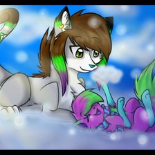 Схема вышивки «Волки аниме»