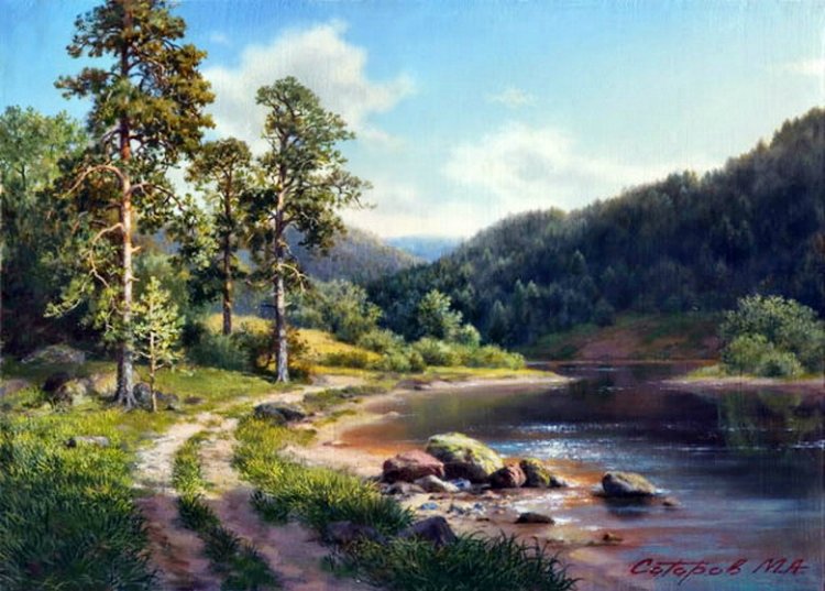 горная река - пейзаж - оригинал