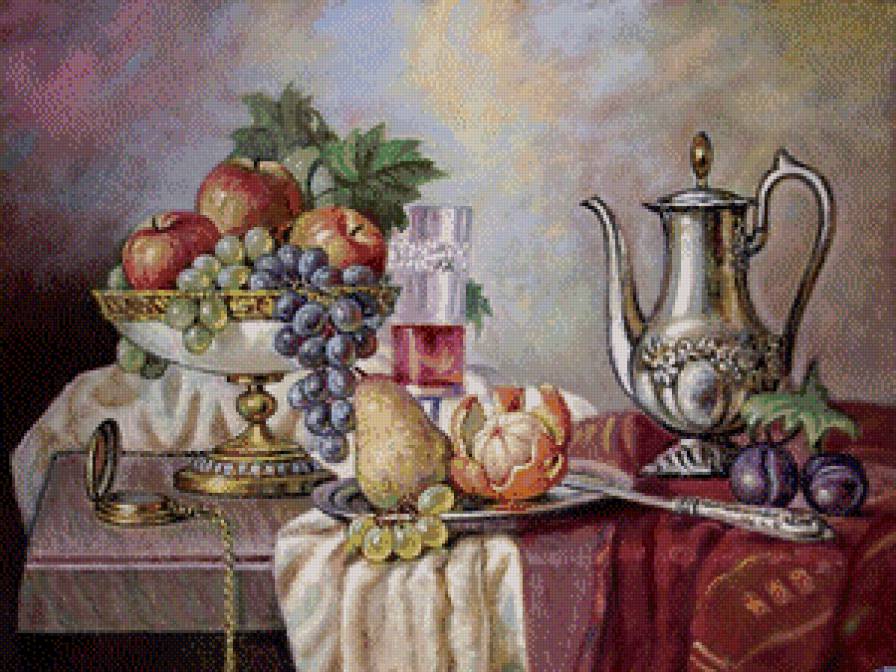 натюрморт с виноградом - предпросмотр