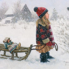 Схема вышивки «зима»