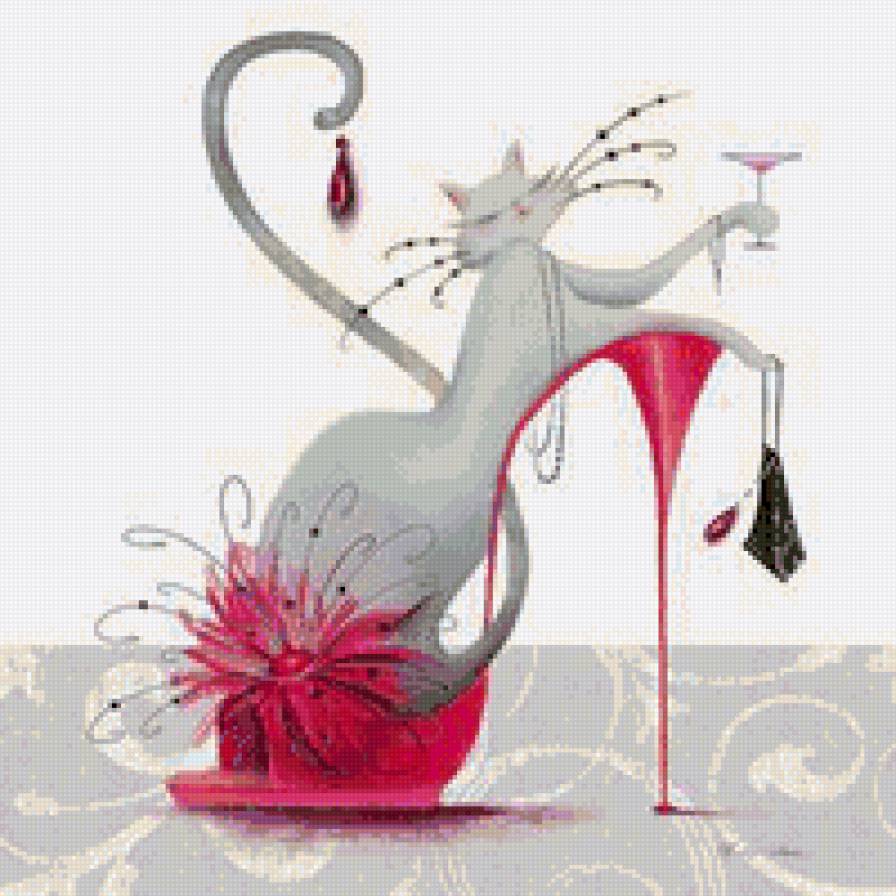 gato en zapato fusia - gato - предпросмотр