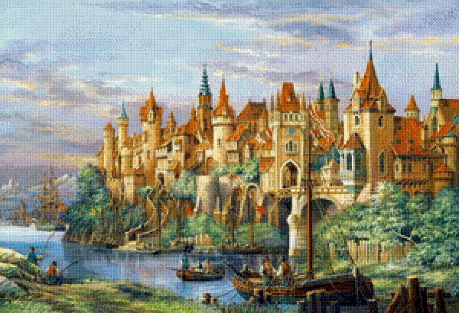 Замок - пейзаж, замок - предпросмотр