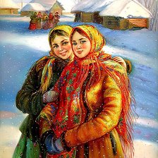 Оригинал схемы вышивки «Русские красавицы» (№617438)