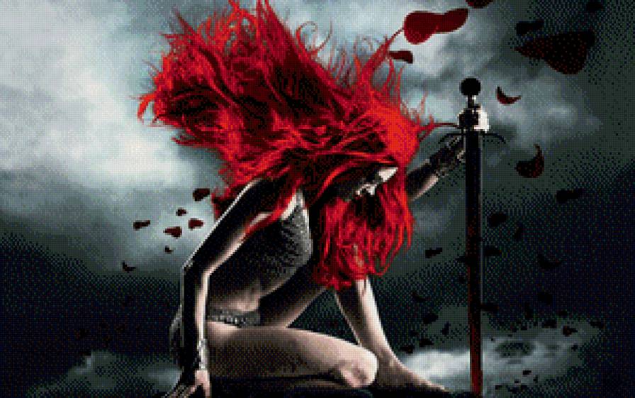 Соня - женщина, волосы, девушка, меч - предпросмотр