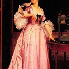 девушка в розовом платье