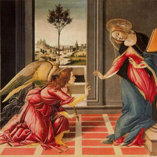 Схема вышивки «Благовещение. Боттичелли»