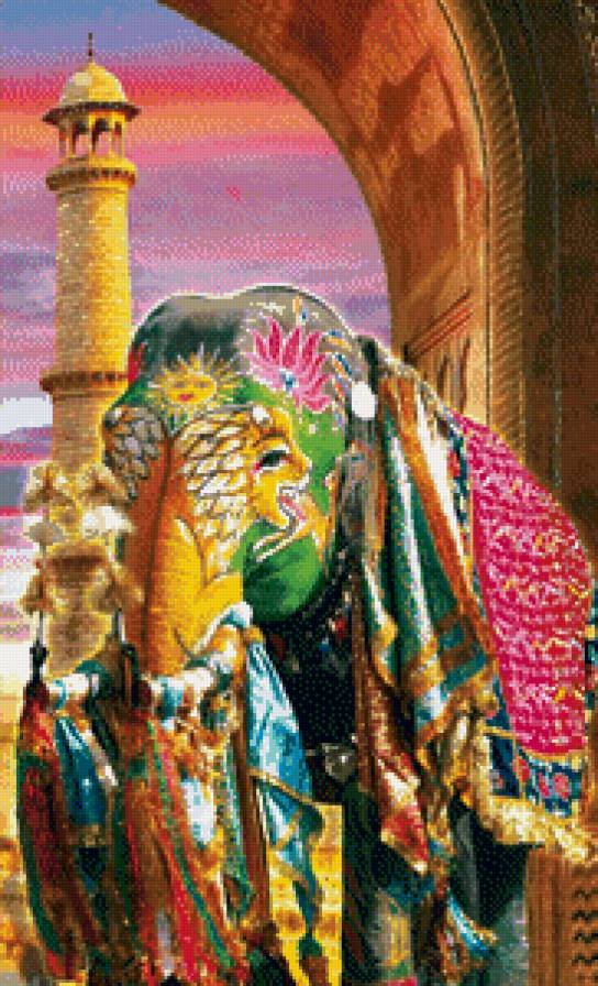 Тадж Махал - 3 ч (триптих) - архитектура, триптих, картина, красота - предпросмотр