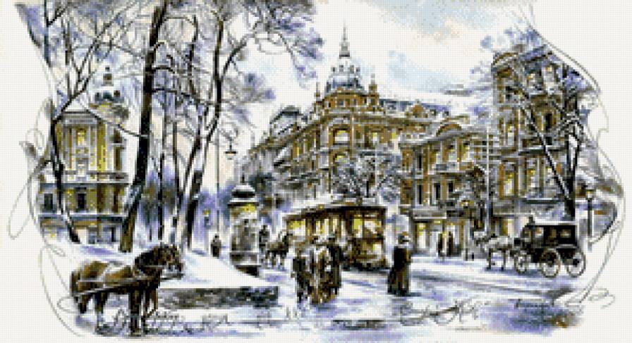 Город - город, киев, трамвай, зима, люди, ретро - предпросмотр