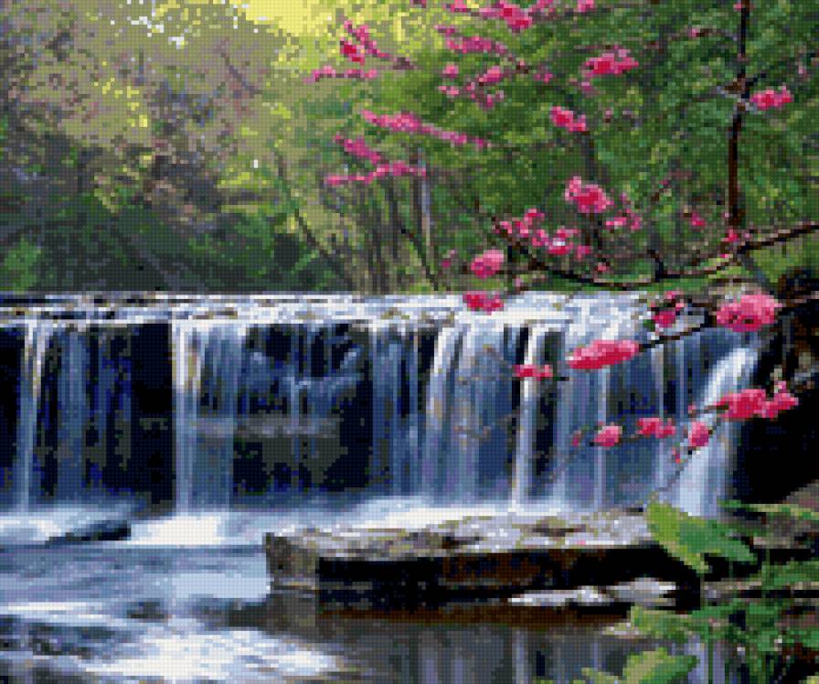 дамба - деревья, пейзаж, вода - предпросмотр