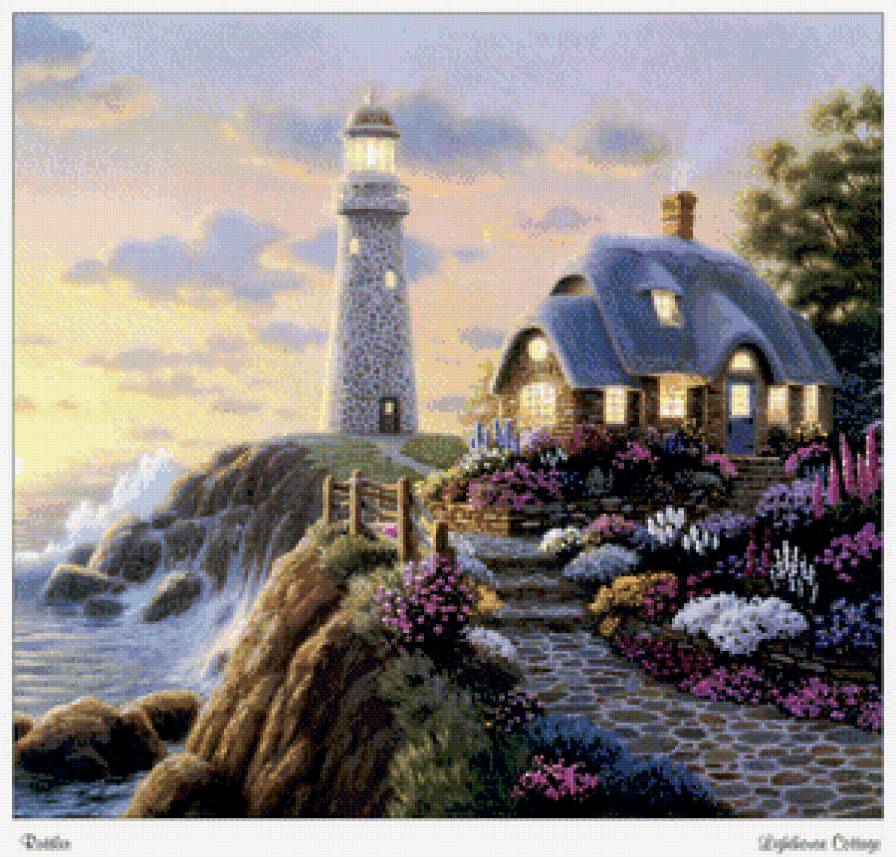 домик у моря - картина - предпросмотр